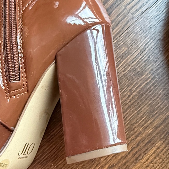 Brown Patent Leather Over-the-Knee Boots - Picture 4 of 5